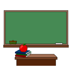 Classroom Blackboard with Apple