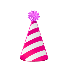 Pink Stripes Party Hat