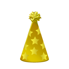 Golden Stars Birthday Hat