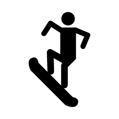 Snowboard Jump Pictogram
