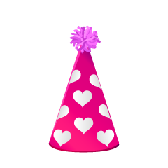 Hearts Birthday Hat