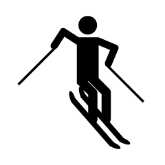Ski Sliding Pictogram
