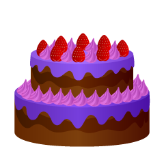  Purple 2 Tier Cake
