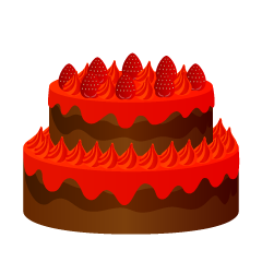 Red 2 Tier Cake