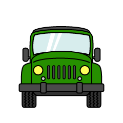 Green Jeep Front