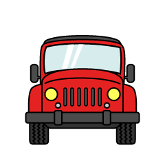 Red Jeep Front
