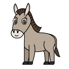 Taupe Donkey Looking