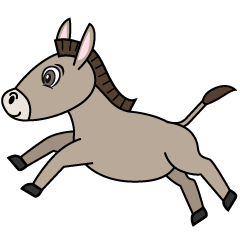 Taupe Donkey Running