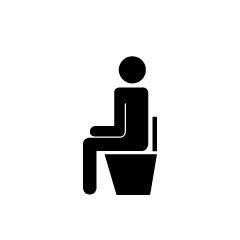 Sit on Toilet Bowl Pictogram