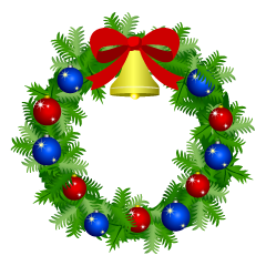 Red and Blue Christmas Wreath
