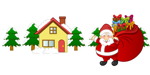 Santa Claus at the Forest House
