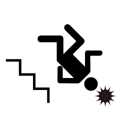 Falling down Stairs Pictogram