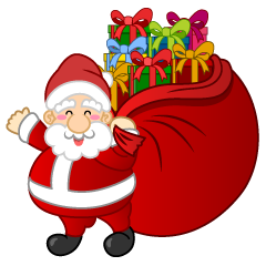 Santa Claus with Gift Bag