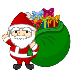 Mini Santa with Lots of Presents