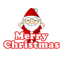 Mini Santa with Merry Christmas Text