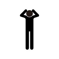 Person holding the head Pictogram
