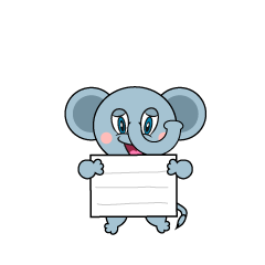 Elephant with a Board