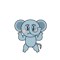 Elefante enojado
