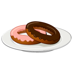 Chocolate Donut on Plate