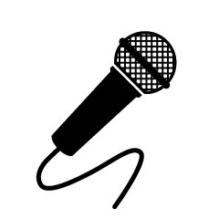 Black and White Microphone
