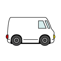 Cute White Cargo Van