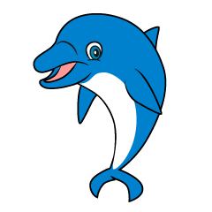 Delfín de pie