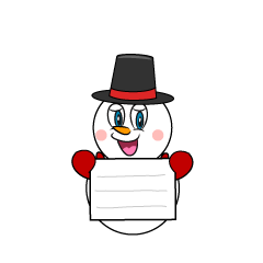 Snowman with Board