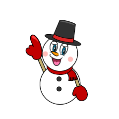 Pointing Snowman