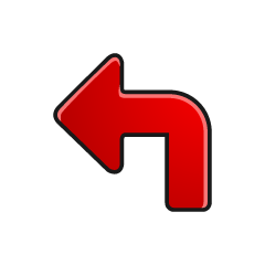 Símbolo de flecha de giro a la izquierda