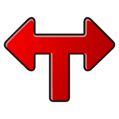 Símbolo de flecha en forma de T