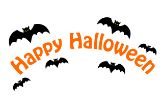 Bats and Halloween Text