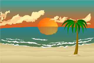 Sunset Beach Background