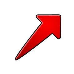 Símbolo de flecha hacia la derecha hacia arriba
