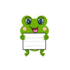 Cute Frog with Board