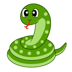 Polka Dot Green Snake Coil