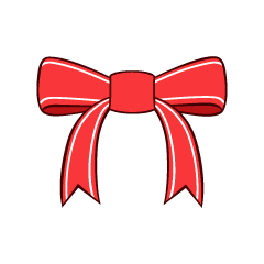 Red Bow with line