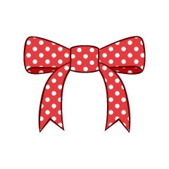 Red Bow with dots