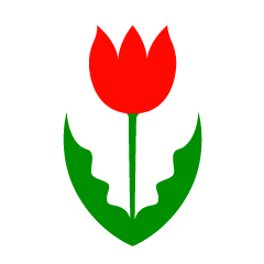 Simple Red Tulip