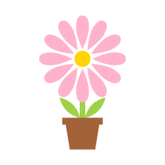 Cute Light Pink Potted Flower