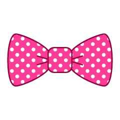 Pink Bow Tie with dots