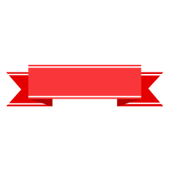 Red Banner Ribbon with line