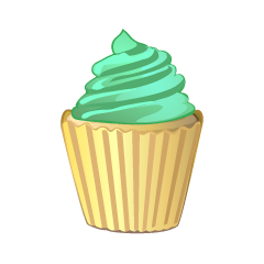 Green Vanilla Cupcake