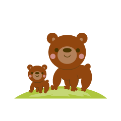 Padre y Clild Cute Bear