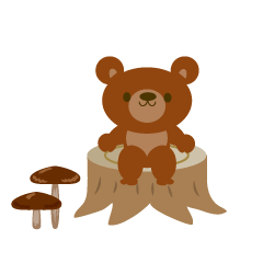 Lindo oso en el bosque