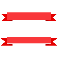 Long Red Banner Ribbon