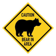 Danger Bear Sign