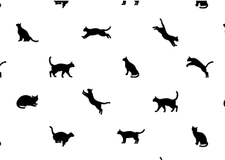 Fondo de pantalla de patrón de gato negro
