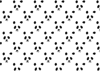 Fondo de pantalla de Panda Face Pattern