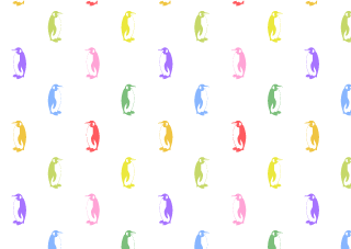 Fondo de pantalla de pingüinos de colores
