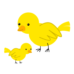 Yellow Bird Parent and Child